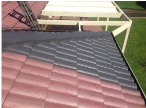 Re-coloured cement tiles